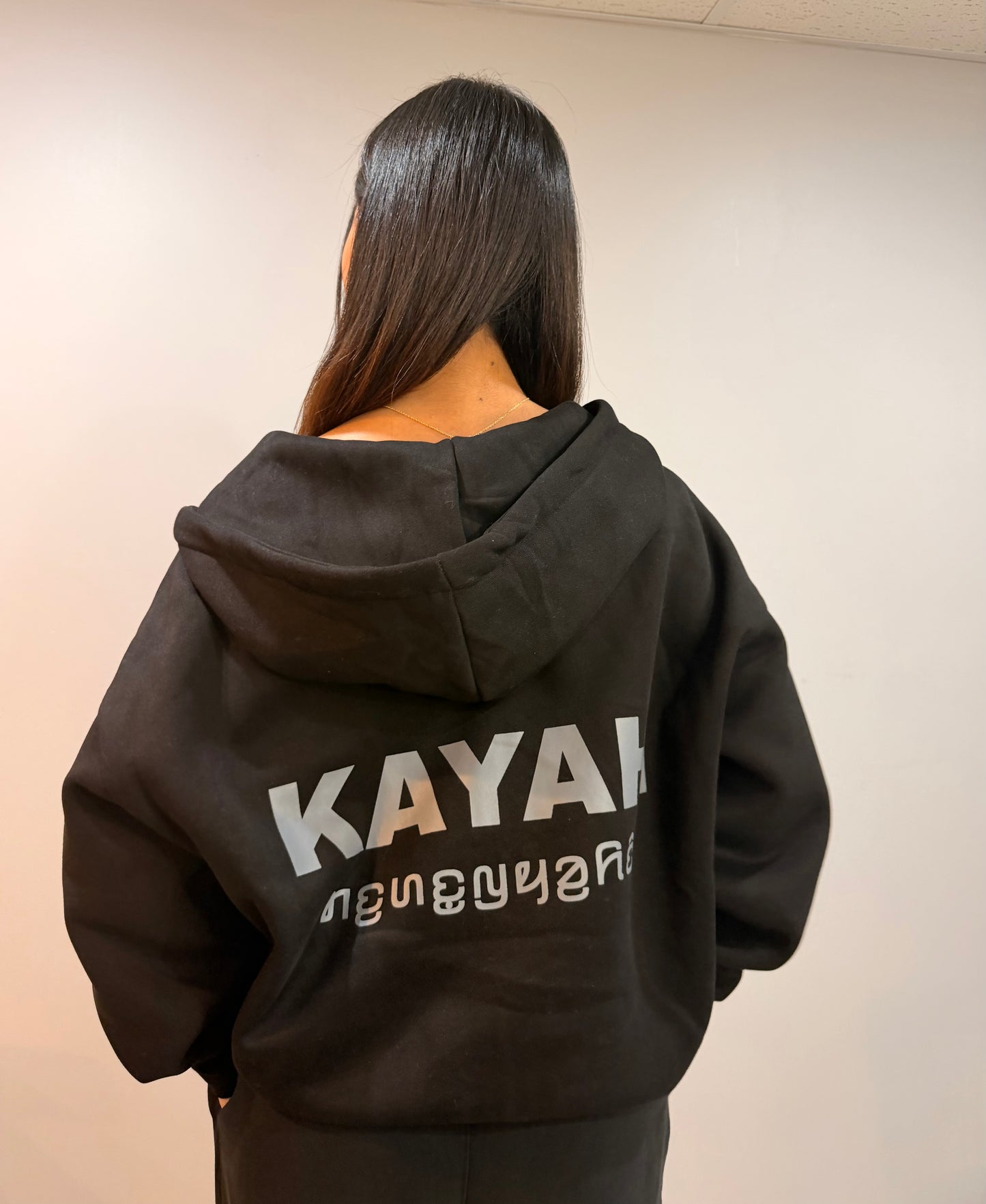 Heavyweight Thickened Zip Hoodie (Back Design “KAYAH”)