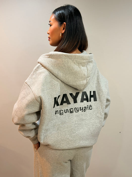Heavyweight Thickened Zip Hoodie (Back Design “KAYAH”)