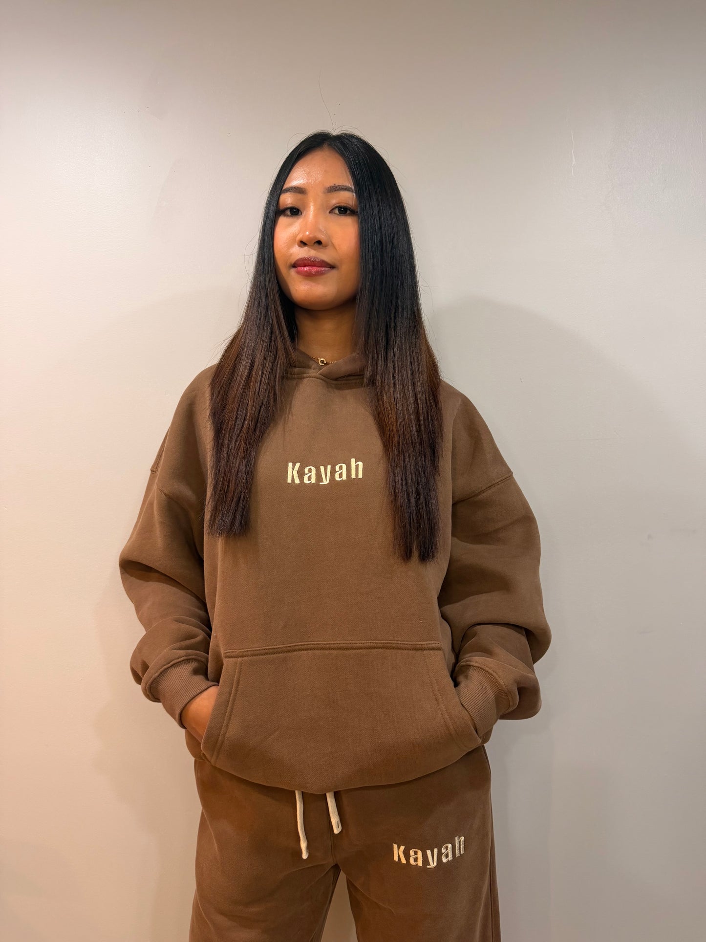 Heavyweight Oversized Hoodie (embroidery design- Front “Kayah”)
